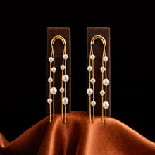 Elegant Pearl Cascade Drop Earrings