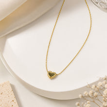 Minimalist Gold-Plated Puffy Heart Pendant Necklace