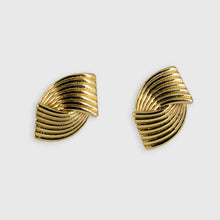 Vintage-Inspired Ribbed Swirl Earrings