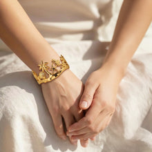 Golden Tropical Escape Cuff Bracelet