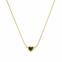 Minimalist Gold-Plated Puffy Heart Pendant Necklace