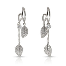 Eternal Bloom Pavé Leaf Drop Earrings in Sterling Silver