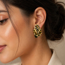 Aurora Gold-Plated Sculptural Earrings – Textured Abstract Petal Studs