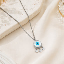 Sterling Silver Dream Catcher Evil Eye Pendant Necklace