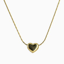 Minimalist Gold-Plated Puffy Heart Pendant Necklace