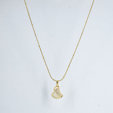 Gold Plated Heart & Pavé Stone Pendant Necklace