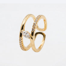 Studded Spiral Diamond Ring
