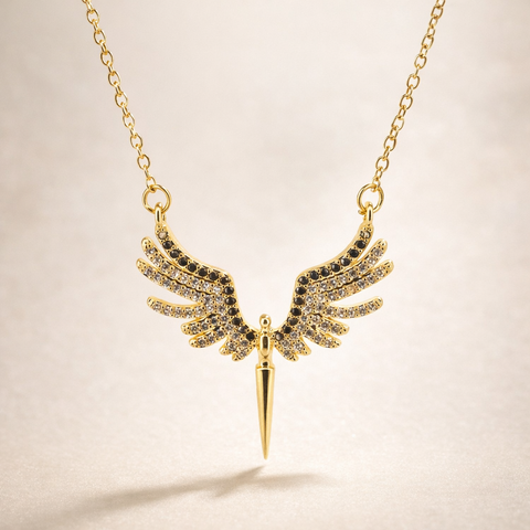 Archangel Michael Winged Pendant Necklace