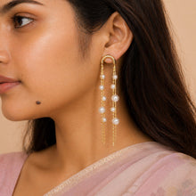 Elegant Pearl Cascade Drop Earrings