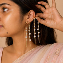 Elegant Pearl Cascade Drop Earrings