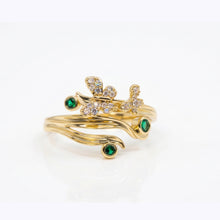 Elegant Nature-Inspired Gold Plated Stainless Steel Butterfly & Adjustable Ring