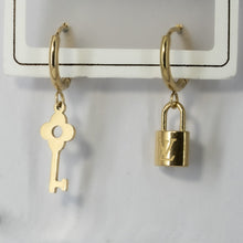 The Mismatched Lock & Key Huggie Set Earring