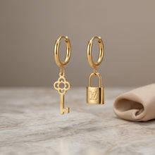 The Mismatched Lock & Key Huggie Set Earring