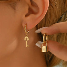 The Mismatched Lock & Key Huggie Set Earring