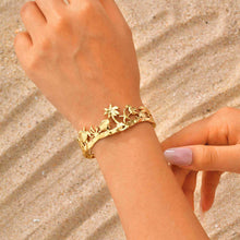 Golden Tropical Escape Cuff Bracelet