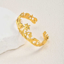 Golden Tropical Escape Cuff Bracelet