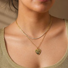 Vintage Heart Layered Gold-Toned Statement Necklace