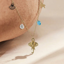The Coastal Wanderer Charm Necklace - Non-Tarnish Gold Elephant & Sea Life Pendants