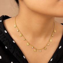Gold Plated Daisy Charm Necklace