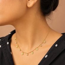 Gold Plated Daisy Charm Necklace